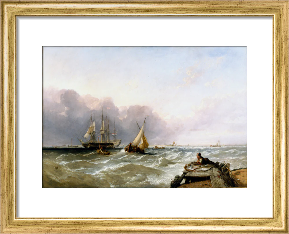 'Shipping off the Dutch Coast', c 1830. - Image 38