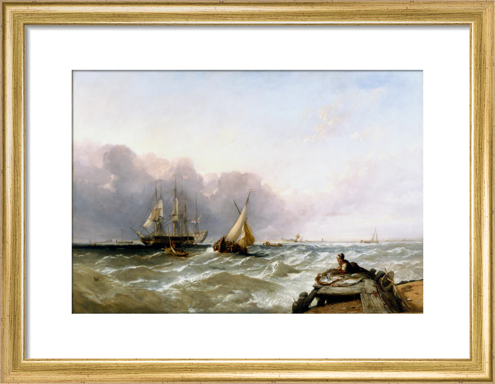 'Shipping off the Dutch Coast', c 1830. - Image 43