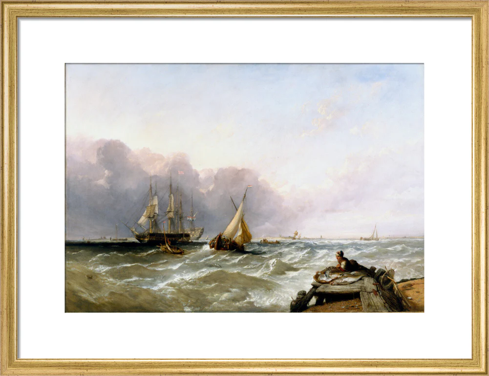 'Shipping off the Dutch Coast', c 1830. - Image 48
