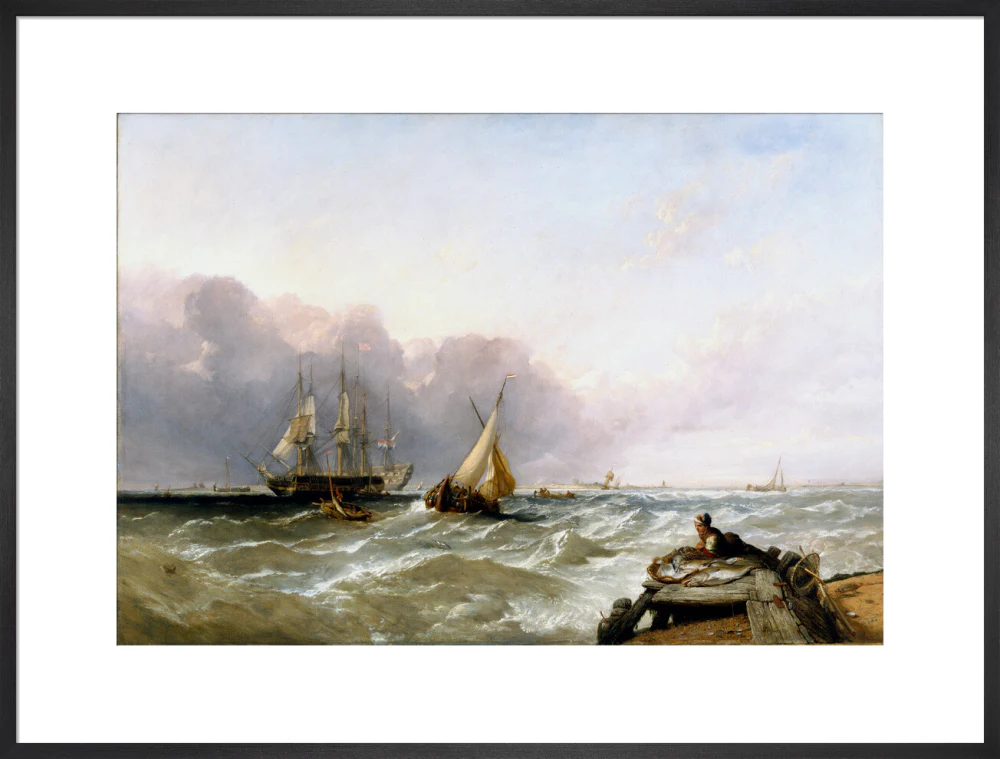 'Shipping off the Dutch Coast', c 1830. - Image 56