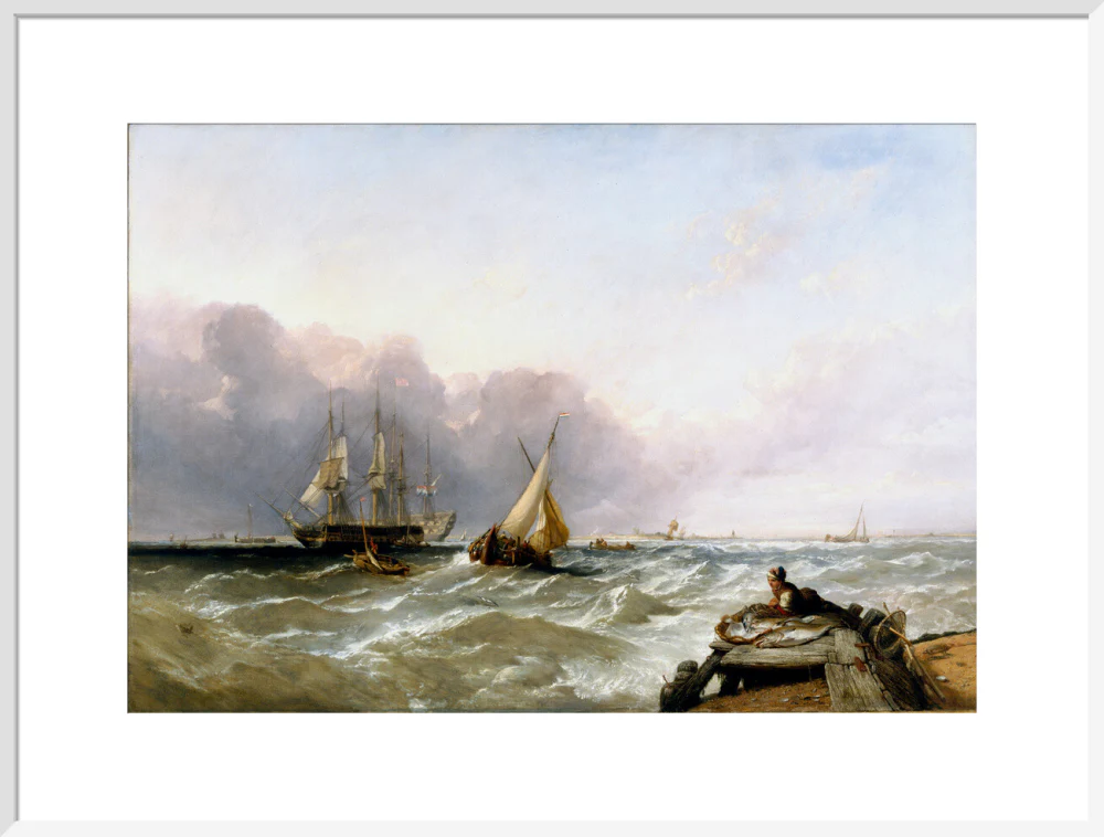 'Shipping off the Dutch Coast', c 1830. - Image 57