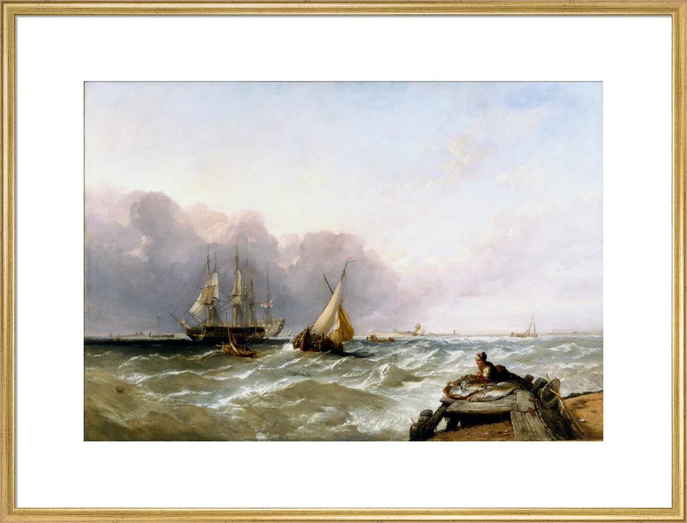 'Shipping off the Dutch Coast', c 1830. - Image 58