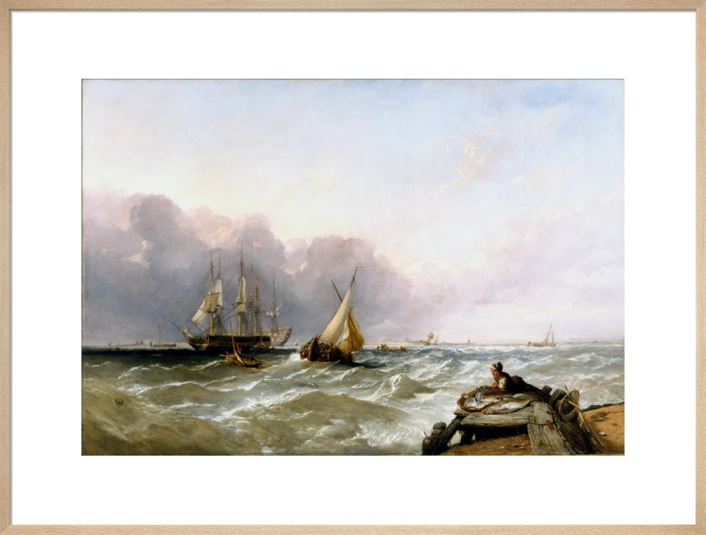 'Shipping off the Dutch Coast', c 1830. - Image 59