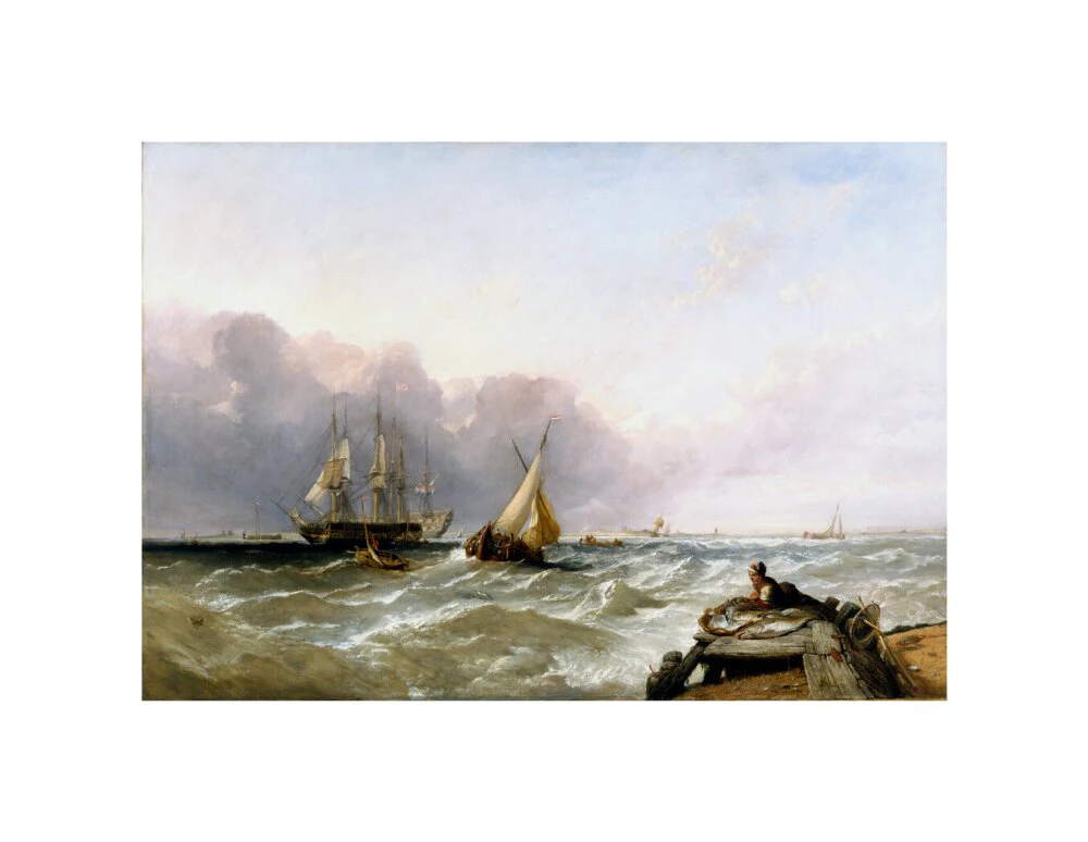 'Shipping off the Dutch Coast', c 1830. - Image 60