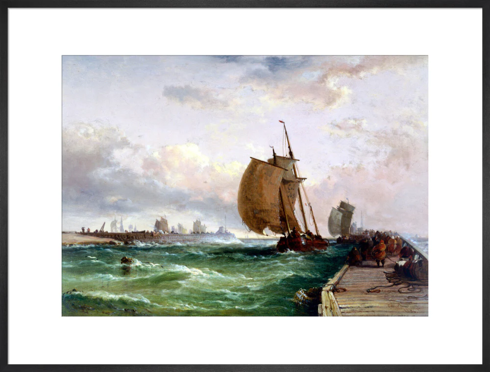 Dutch luggers entering harbour, Dunkirk, France, 1886. - Image 23