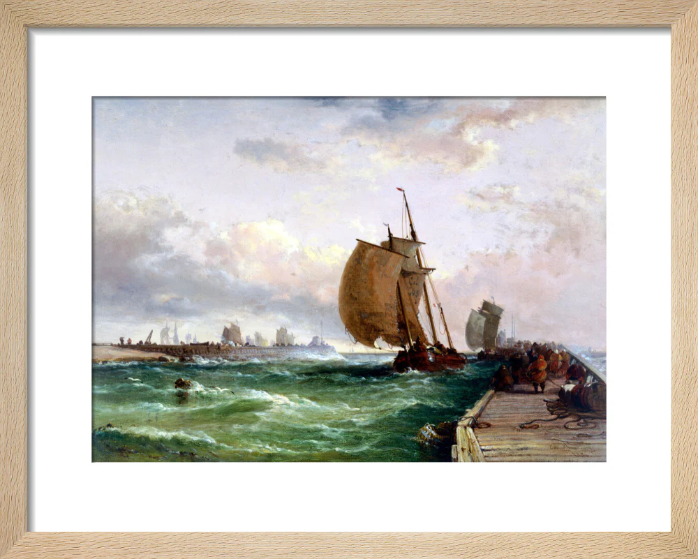 Dutch luggers entering harbour, Dunkirk, France, 1886. - Image 39