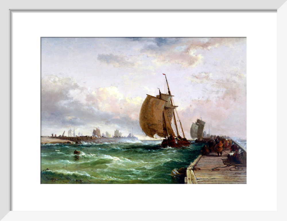 Dutch luggers entering harbour, Dunkirk, France, 1886. - Image 42
