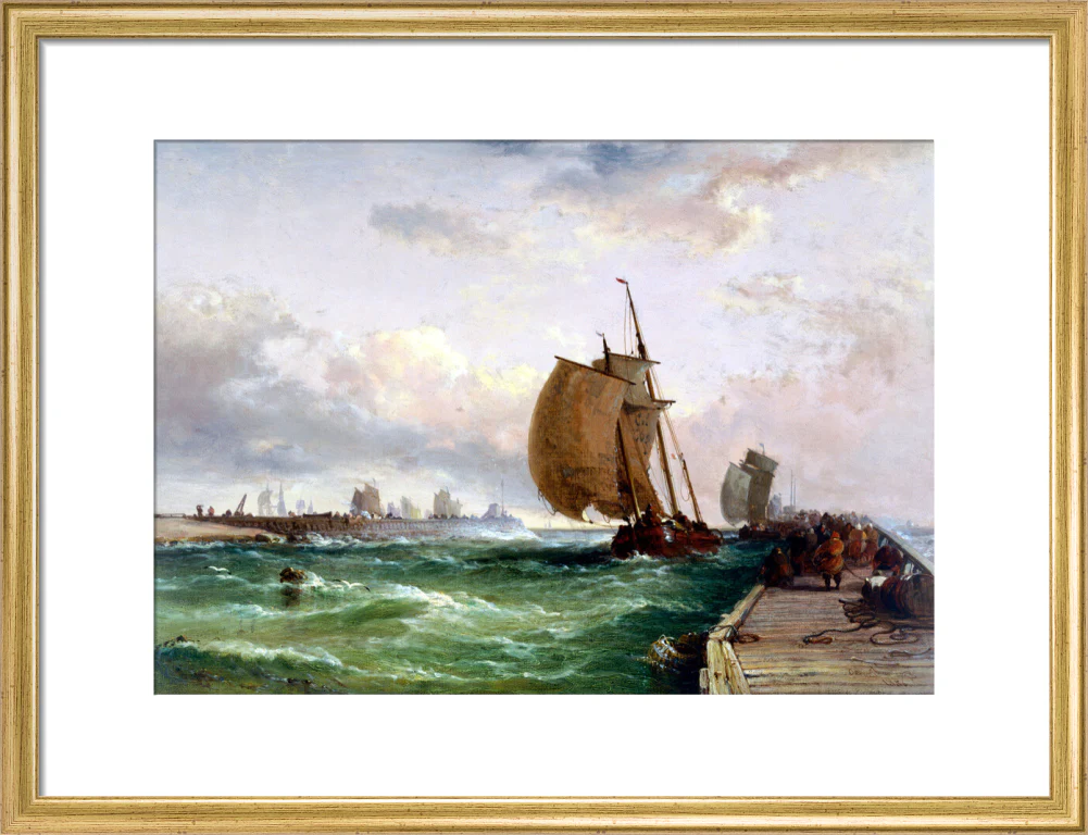 Dutch luggers entering harbour, Dunkirk, France, 1886. - Image 48
