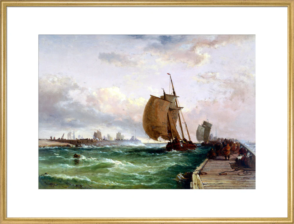 Dutch luggers entering harbour, Dunkirk, France, 1886. - Image 58