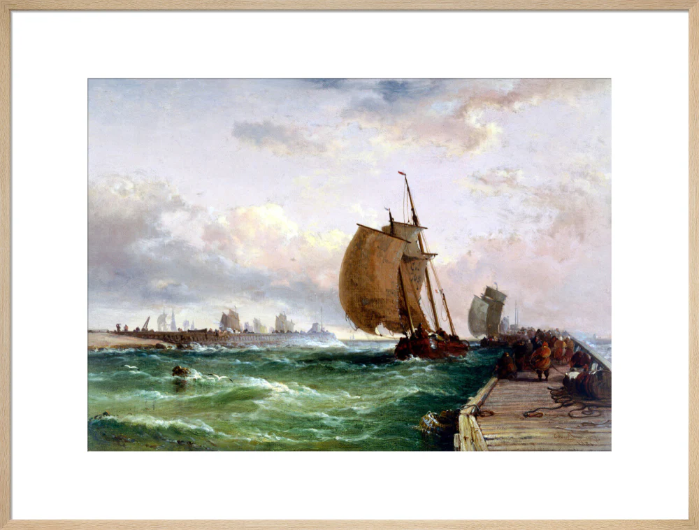 Dutch luggers entering harbour, Dunkirk, France, 1886. - Image 59