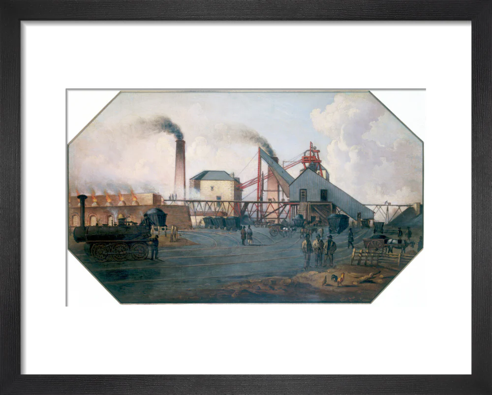 'North Eastern coalfield: colliery pit-head and coking ovens', c 1845. - Image 36