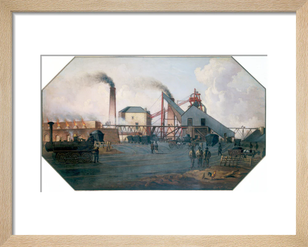 'North Eastern coalfield: colliery pit-head and coking ovens', c 1845. - Image 39