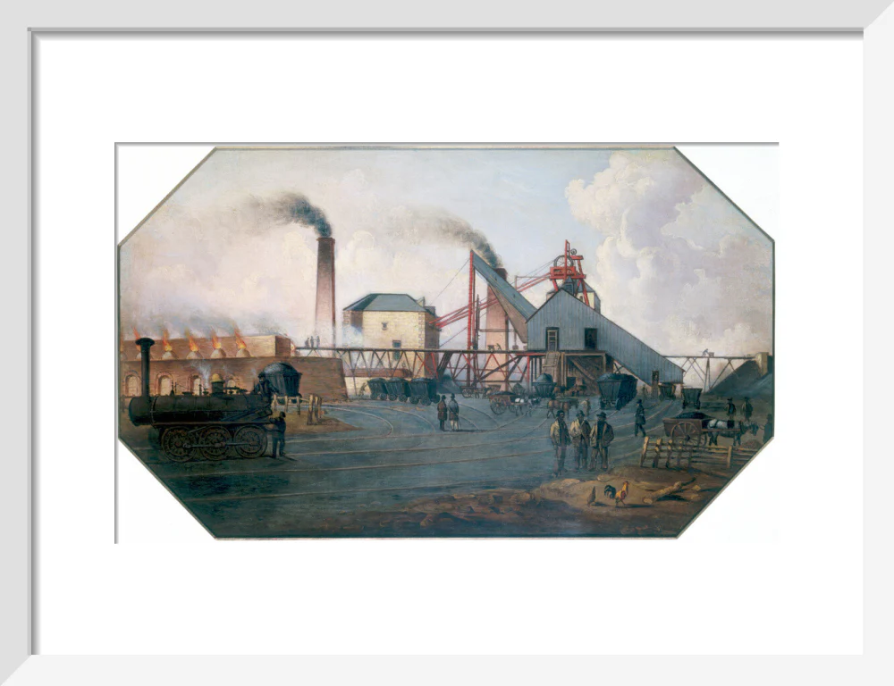 'North Eastern coalfield: colliery pit-head and coking ovens', c 1845. - Image 42