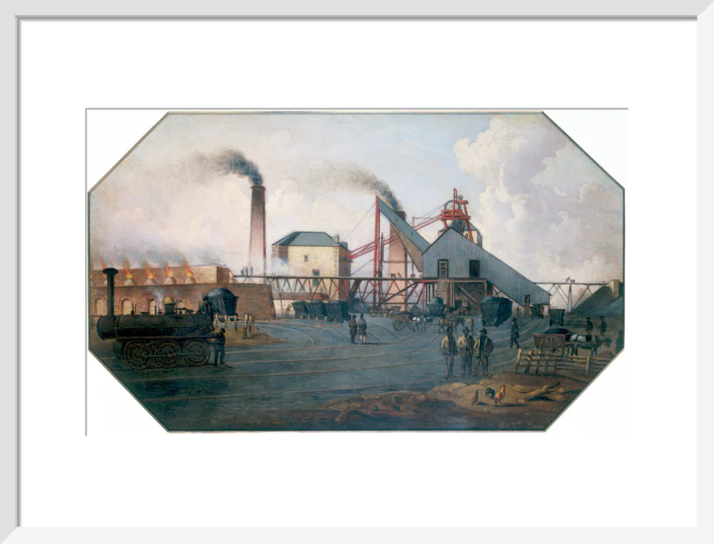 'North Eastern coalfield: colliery pit-head and coking ovens', c 1845. - Image 47