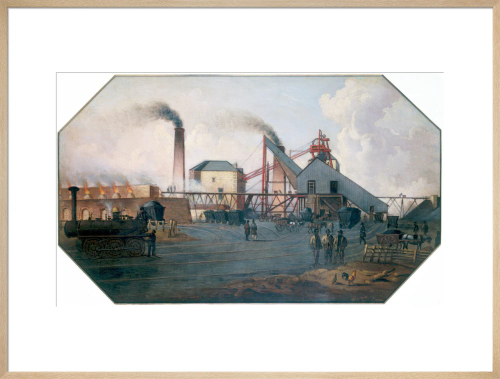 'North Eastern coalfield: colliery pit-head and coking ovens', c 1845. - Image 59