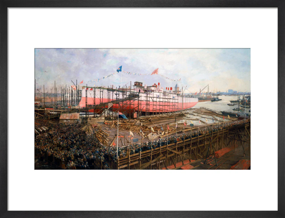 Launch of the 'Fuji' at Blackwall, London, 31 March 1896. - Image 13