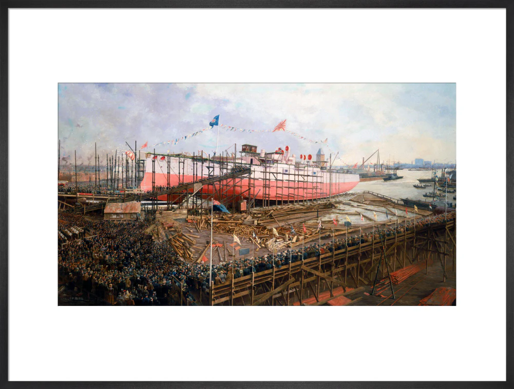 Launch of the 'Fuji' at Blackwall, London, 31 March 1896. - Image 23