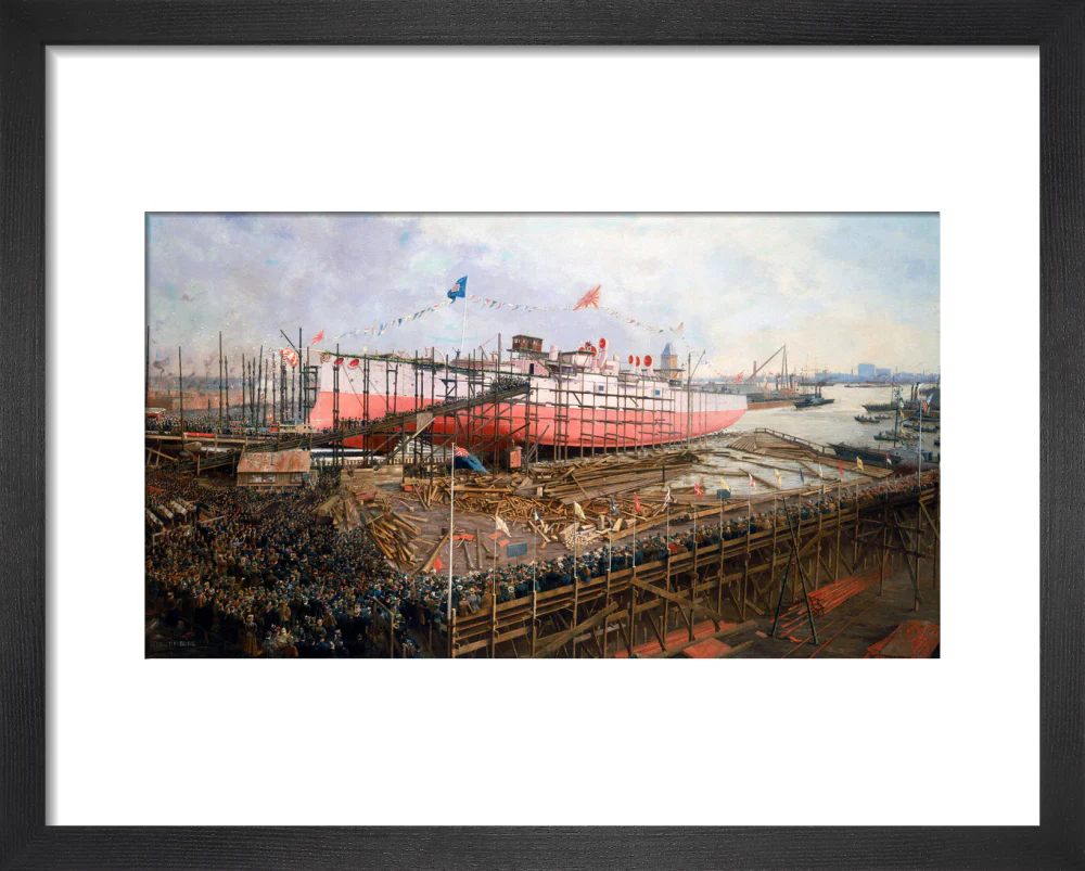 Launch of the 'Fuji' at Blackwall, London, 31 March 1896. - Image 3