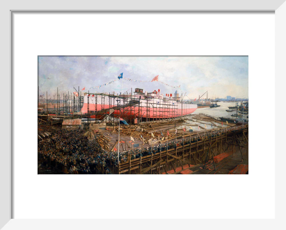 Launch of the 'Fuji' at Blackwall, London, 31 March 1896. - Image 37