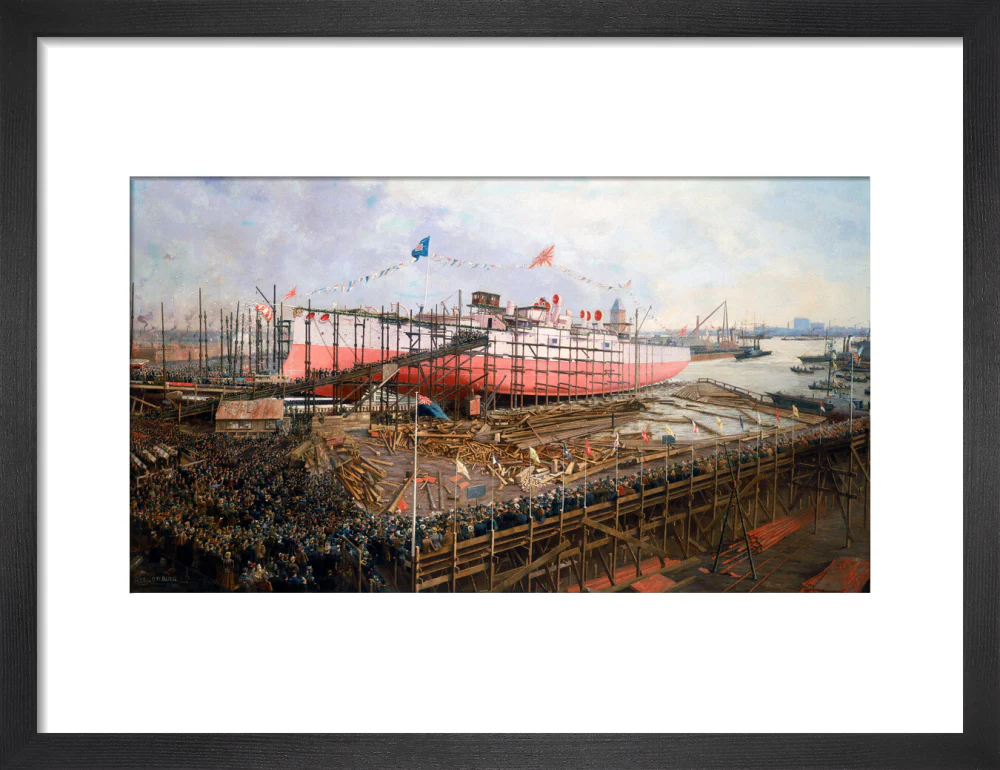 Launch of the 'Fuji' at Blackwall, London, 31 March 1896. - Image 41