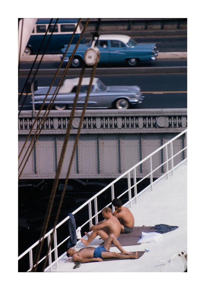 Sunbathers on a bridge, USA - Image 30