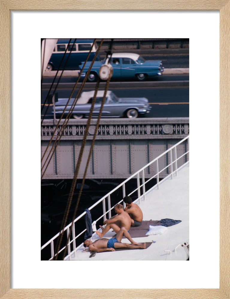 Sunbathers on a bridge, USA - Image 44