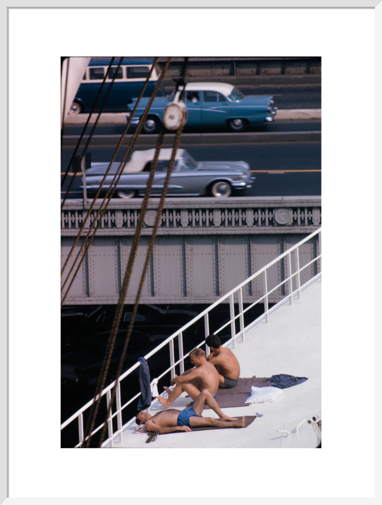 Sunbathers on a bridge, USA - Image 57