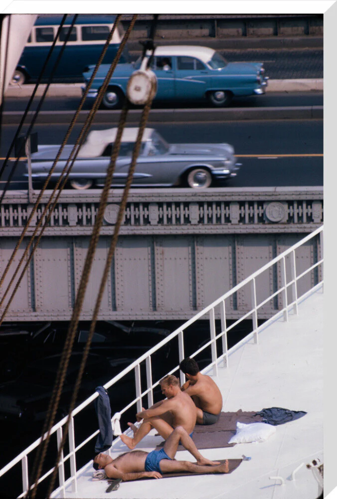 Sunbathers on a bridge, USA - Image 67