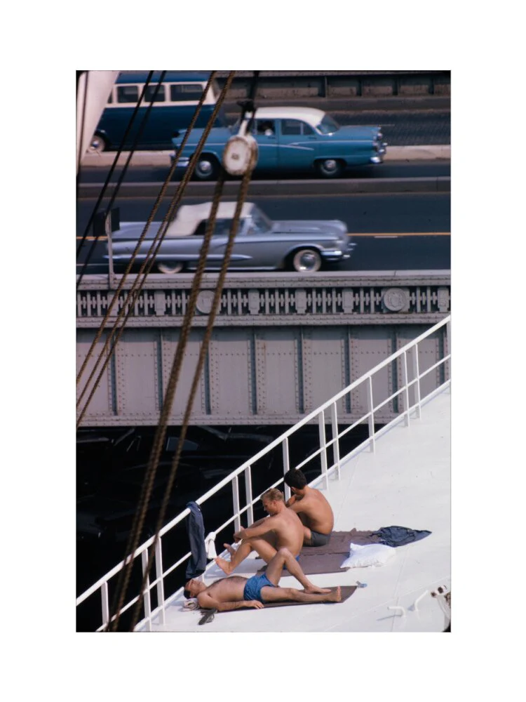 Sunbathers on a bridge, USA - Image 7