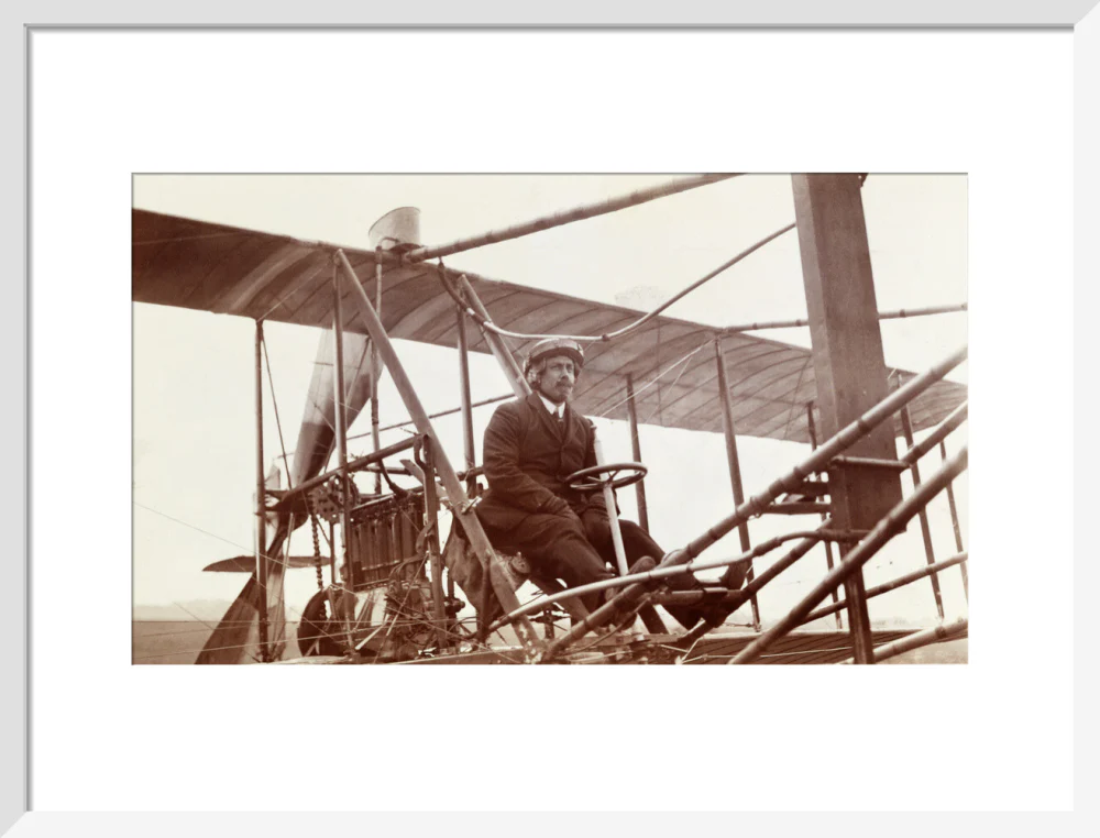Samuel Cody in a biplane, c 1910. - Image 47