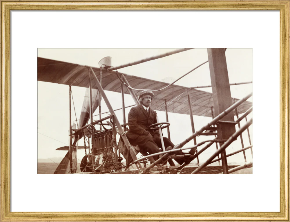 Samuel Cody in a biplane, c 1910. - Image 48
