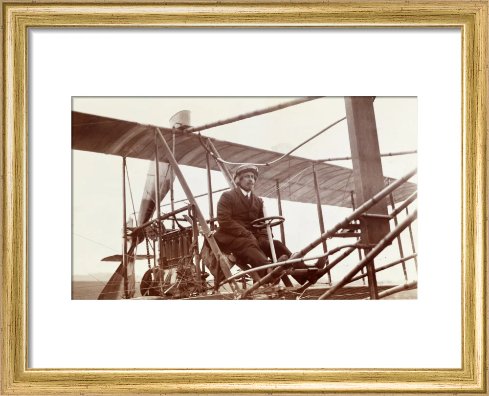Samuel Cody in a biplane, c 1910. - Image 5
