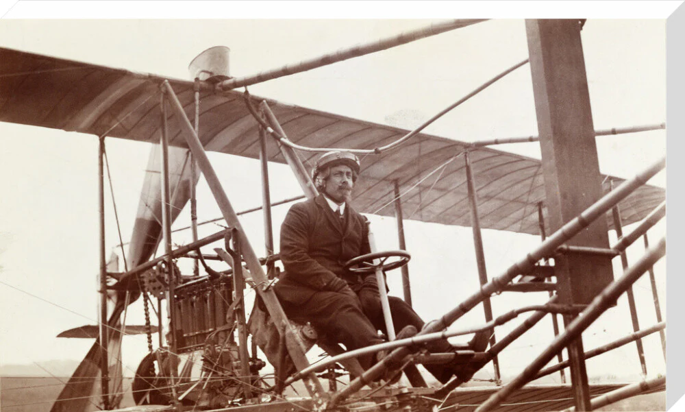 Samuel Cody in a biplane, c 1910. - Image 67
