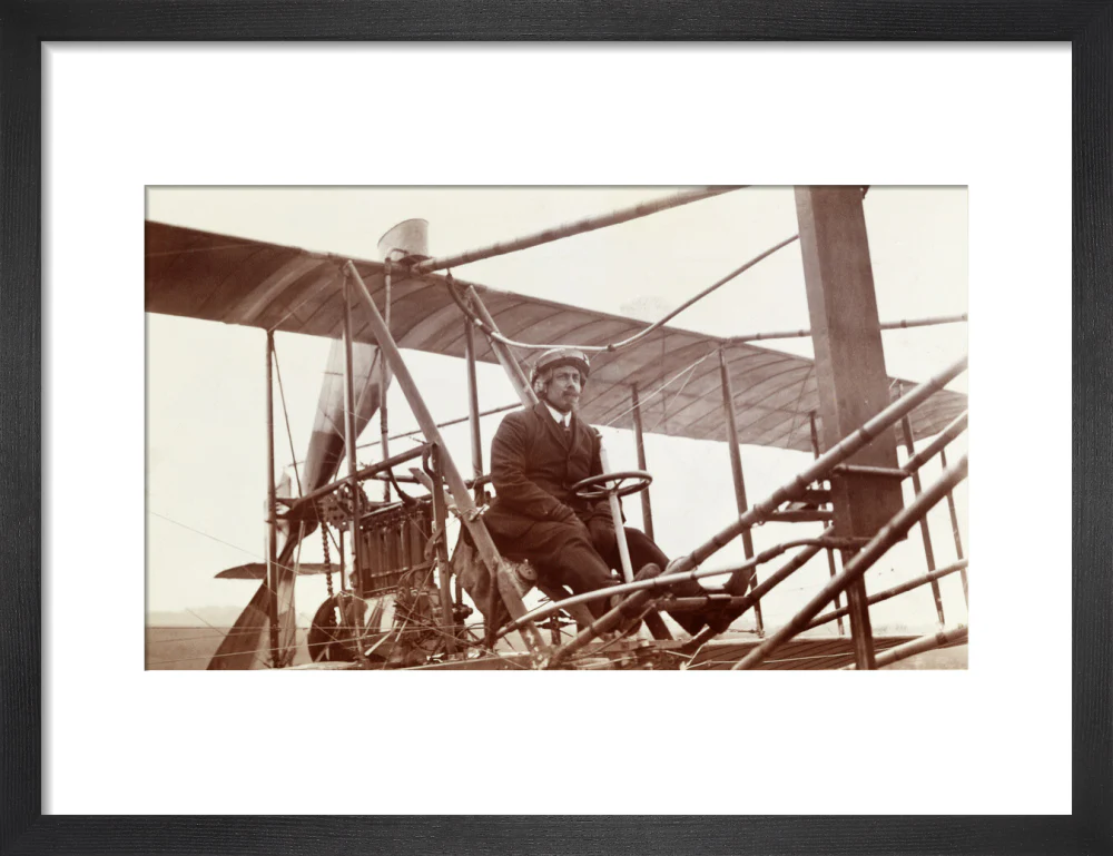 Samuel Cody in a biplane, c 1910. - Image 8