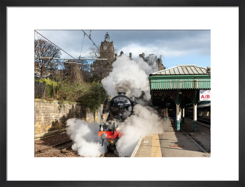 Flying Scotsman leaving Waverley Station, Edinburgh. - Image 13