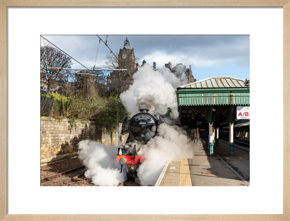 Flying Scotsman leaving Waverley Station, Edinburgh. - Image 16