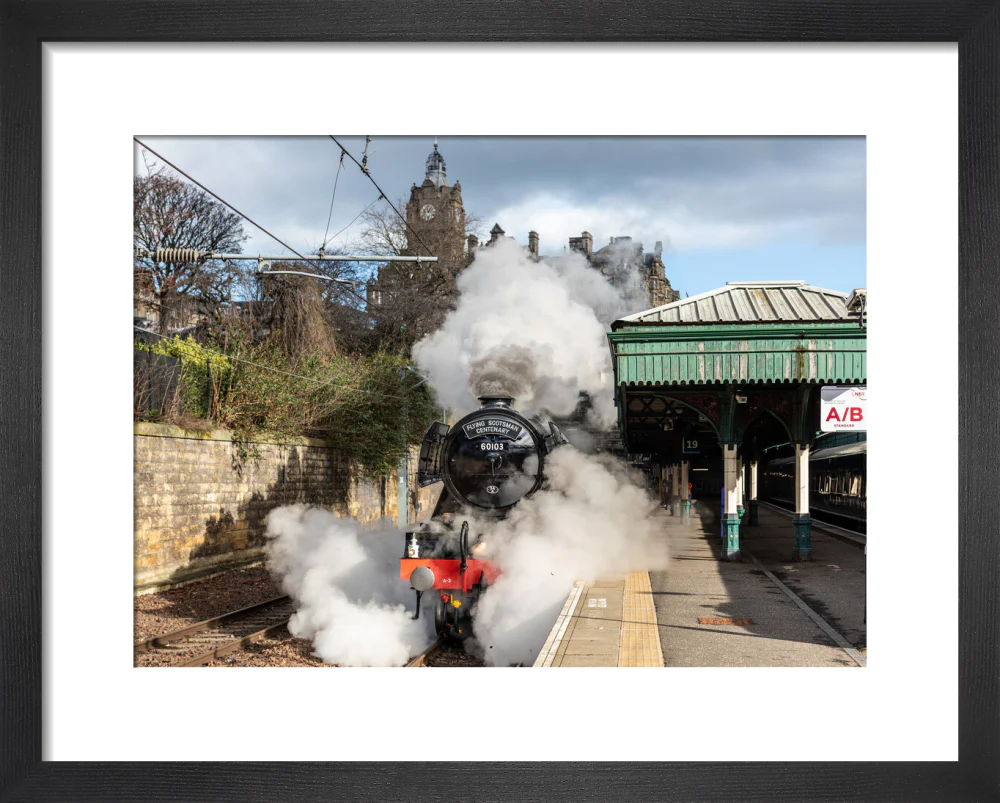 Flying Scotsman leaving Waverley Station, Edinburgh. - Image 3