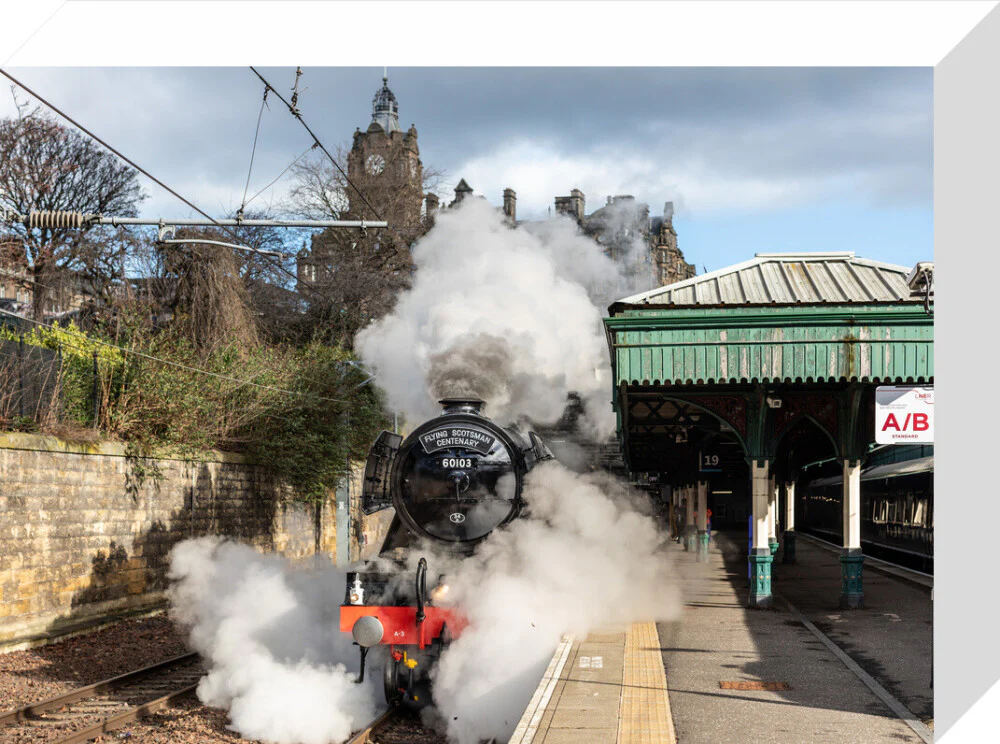 Flying Scotsman leaving Waverley Station, Edinburgh. - Image 31