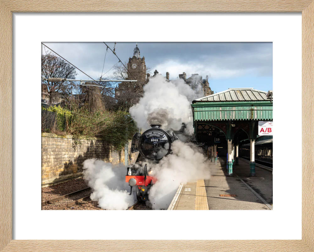 Flying Scotsman leaving Waverley Station, Edinburgh. - Image 39