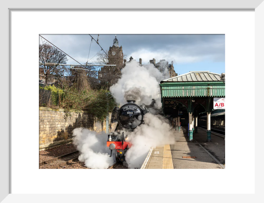Flying Scotsman leaving Waverley Station, Edinburgh. - Image 42