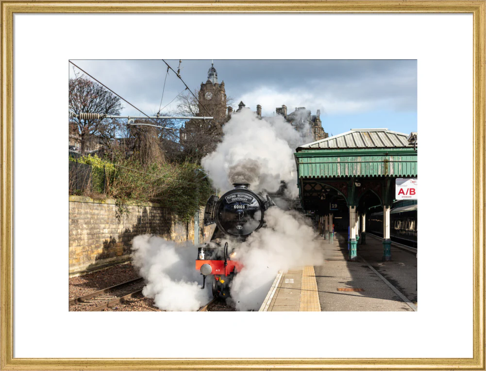 Flying Scotsman leaving Waverley Station, Edinburgh. - Image 53