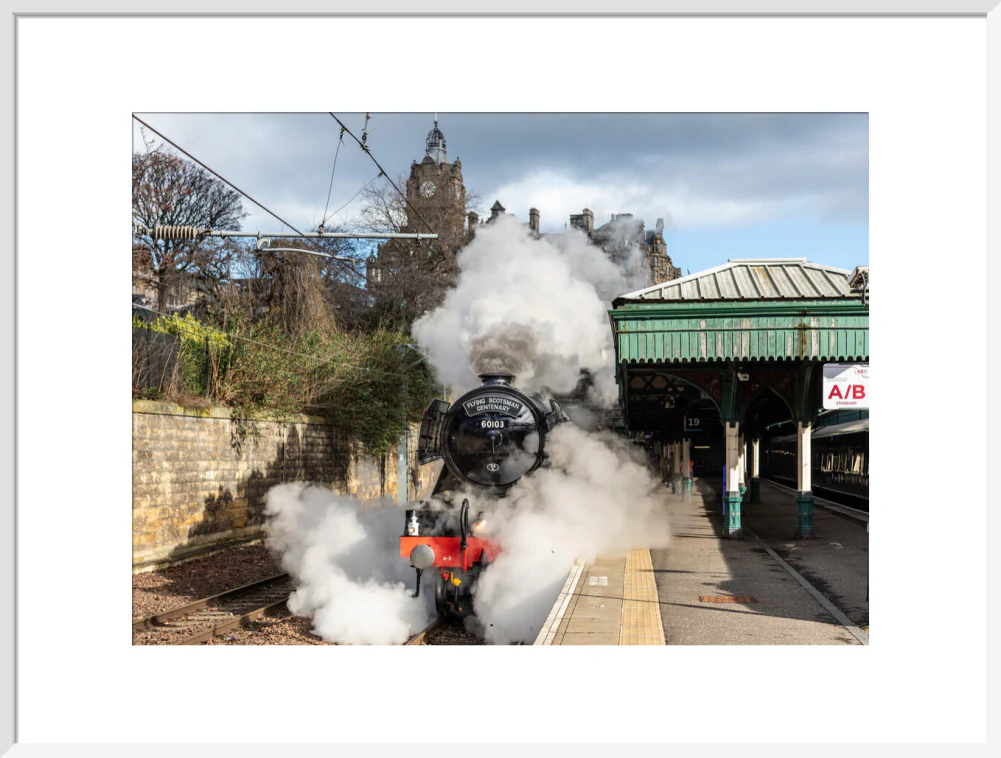 Flying Scotsman leaving Waverley Station, Edinburgh. - Image 57