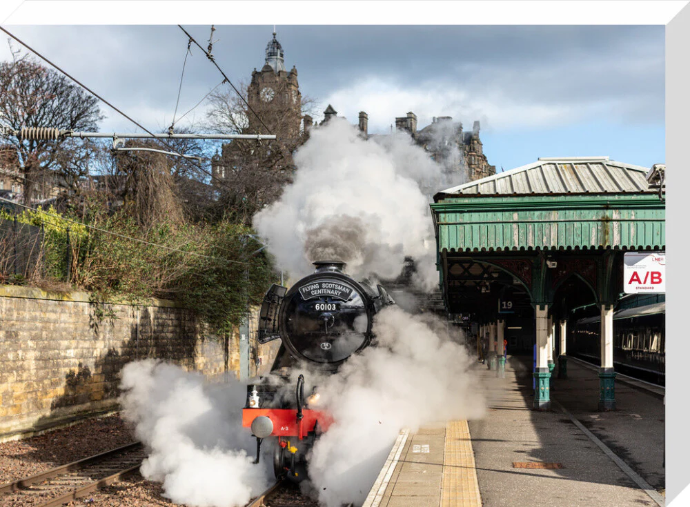 Flying Scotsman leaving Waverley Station, Edinburgh. - Image 66
