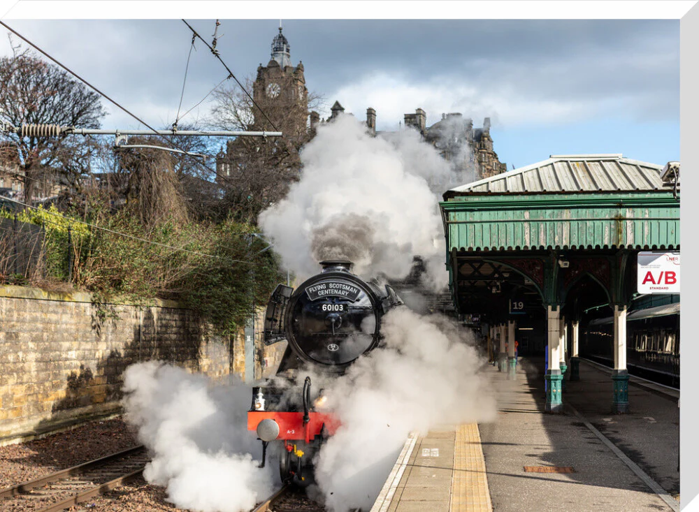 Flying Scotsman leaving Waverley Station, Edinburgh. - Image 67