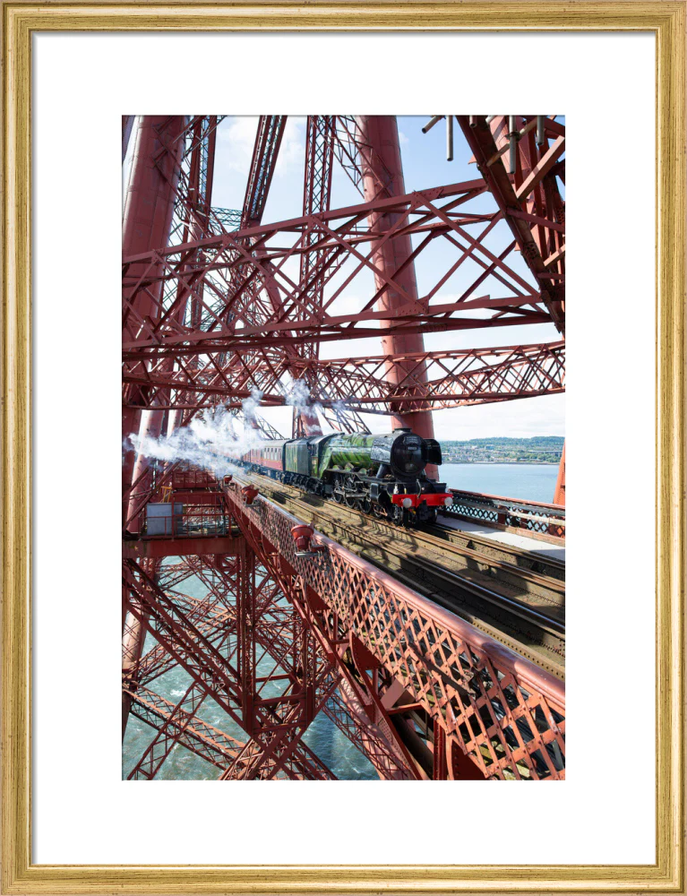 Flying Scotsman crossing the Forth Bridge, Scotland. - Image 15
