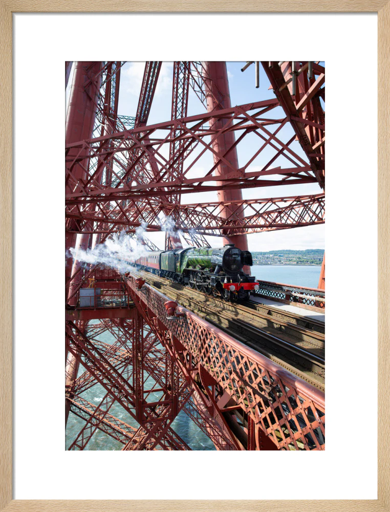 Flying Scotsman crossing the Forth Bridge, Scotland. - Image 16