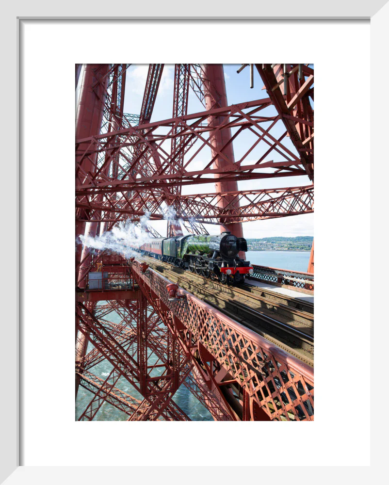 Flying Scotsman crossing the Forth Bridge, Scotland. - Image 4