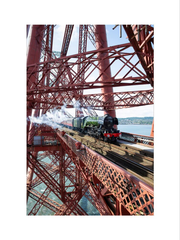 Flying Scotsman crossing the Forth Bridge, Scotland. - Image 50