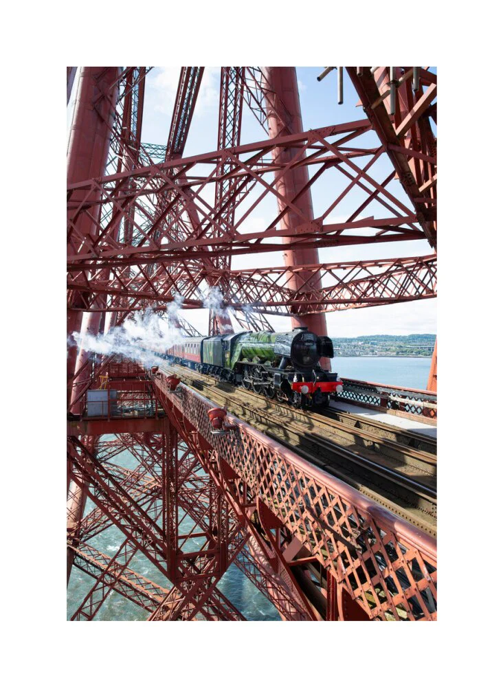 Flying Scotsman crossing the Forth Bridge, Scotland. - Image 61