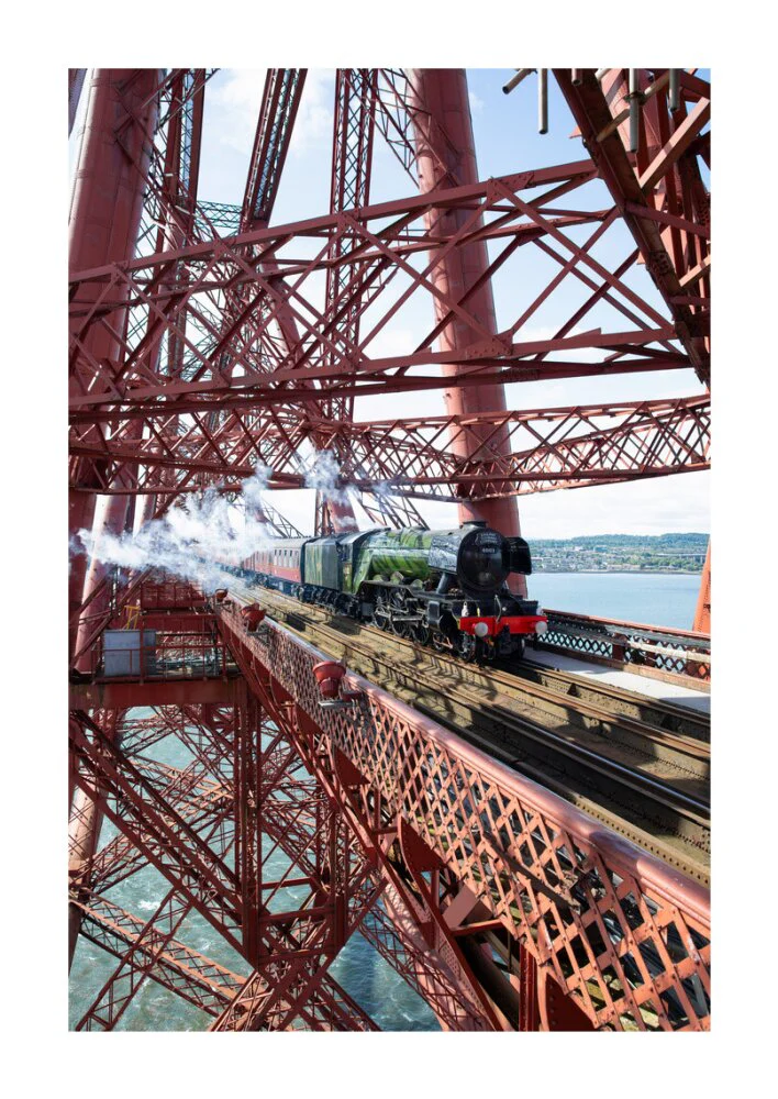 Flying Scotsman crossing the Forth Bridge, Scotland. - Image 63